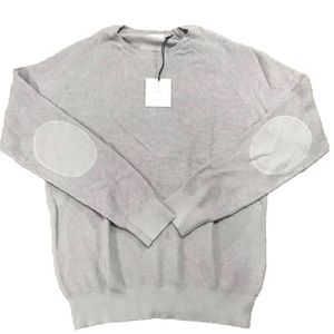 NEW⚓️Onia Men Waffle Knit Cotton Cashmere Crewneck Sweater XL Heather Gray